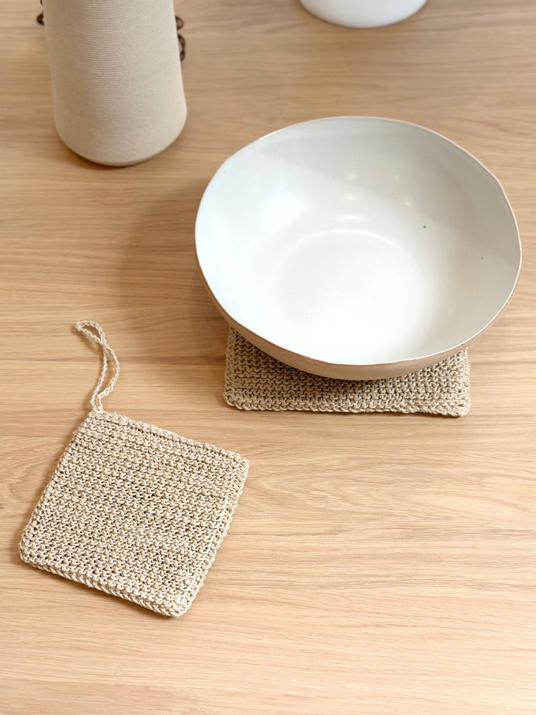 Handwoven Jute Potholders / Trivets