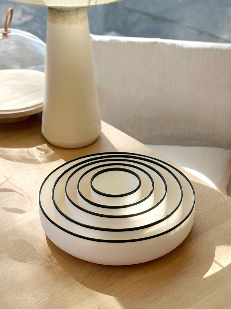 Resin Black Rim Bowls