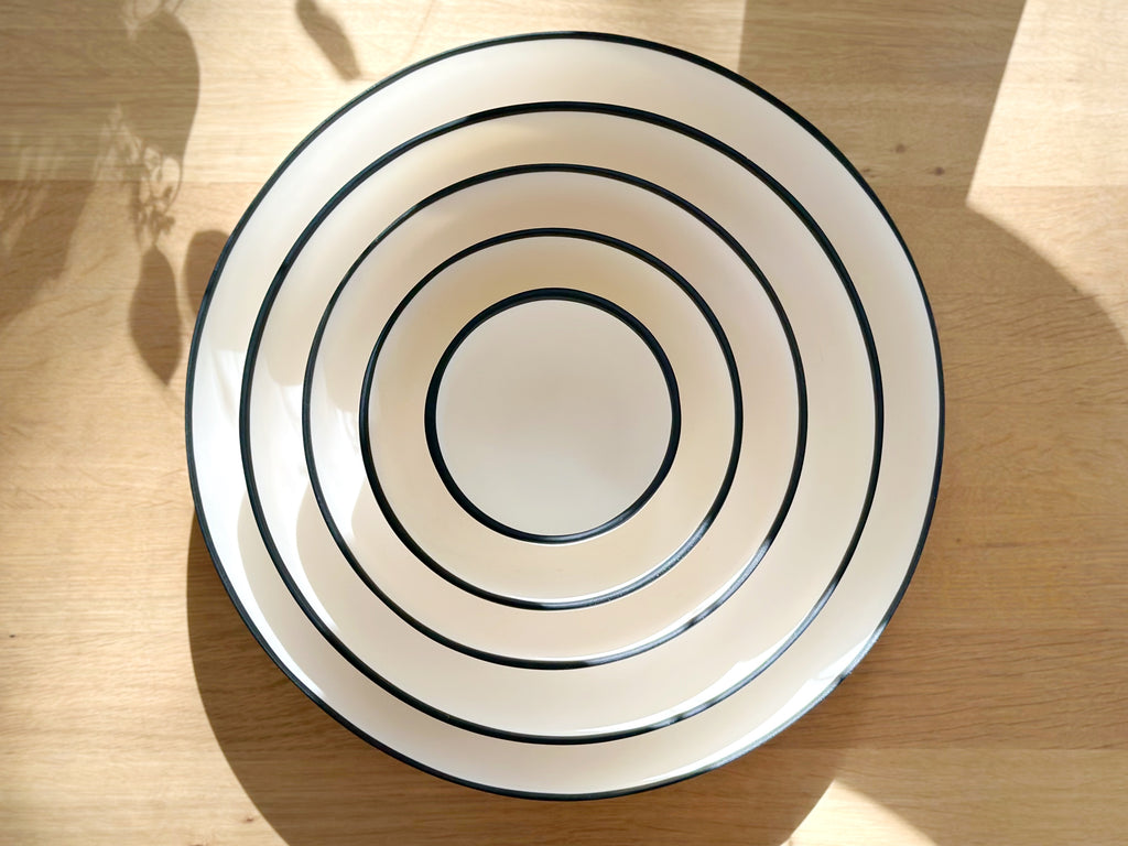 Resin Black Rim Bowls