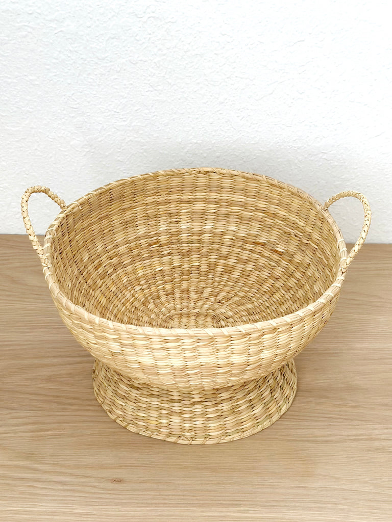 Handwoven Pedestal Bowl