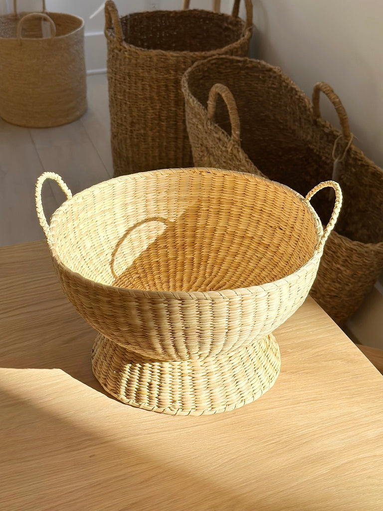 Handwoven Pedestal Bowl