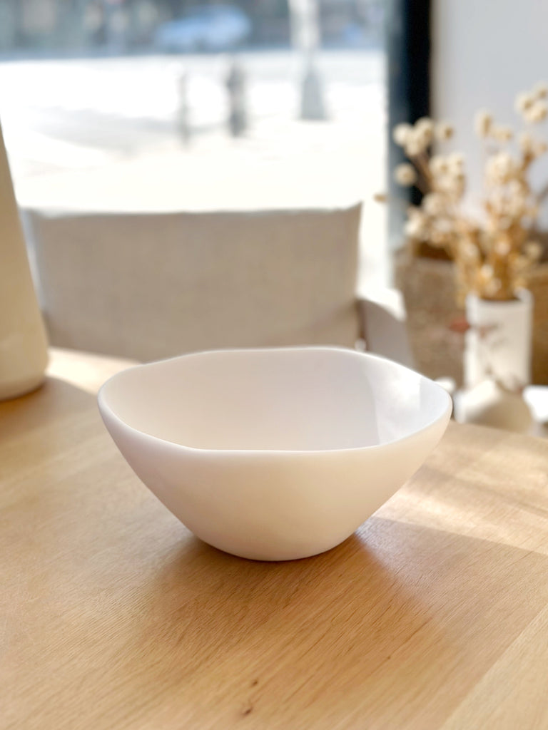 Hand-Sculpted Resin Small Tall Bowl
