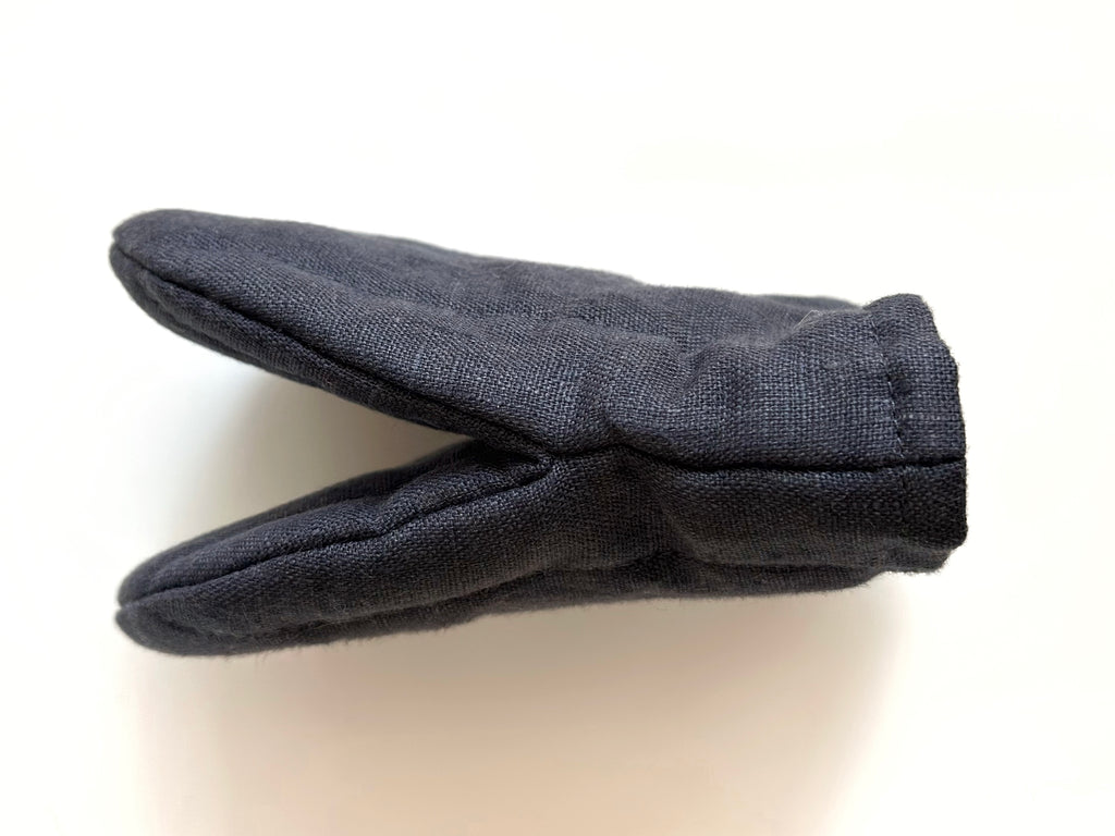 Linen Quilted Oven Mitt