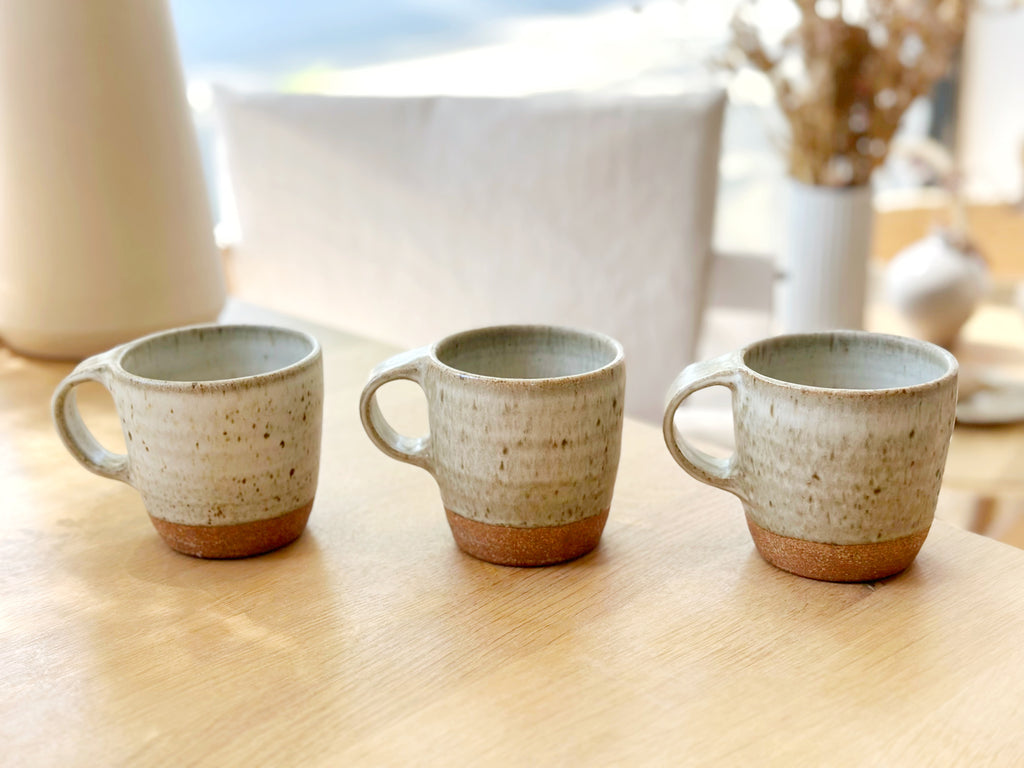 Ceramic Spotty Oatmeal Short Mug
