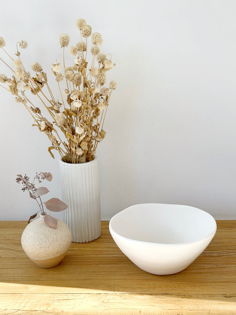 Hand-Sculpted Resin Small Tall Bowl