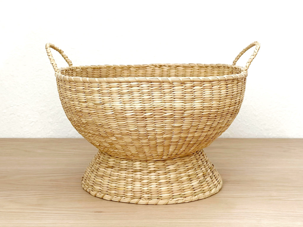 Handwoven Pedestal Bowl
