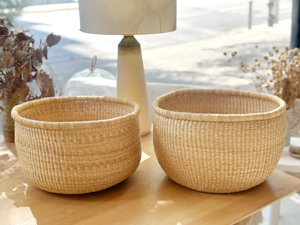Handwoven Basket Bowl Large