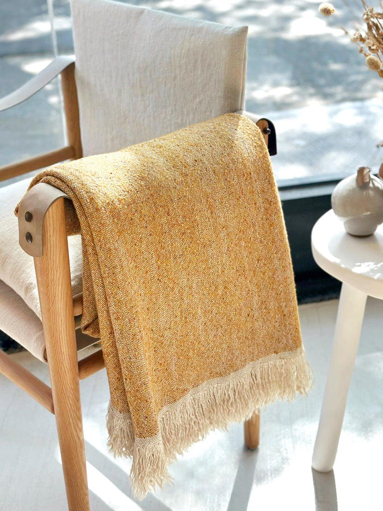 Viscose Wool Speckled Throw