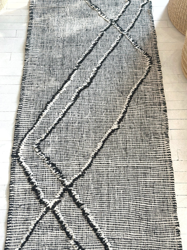 Handknotted Wool Runner Flatweave - 2'6"W x 10'10"L