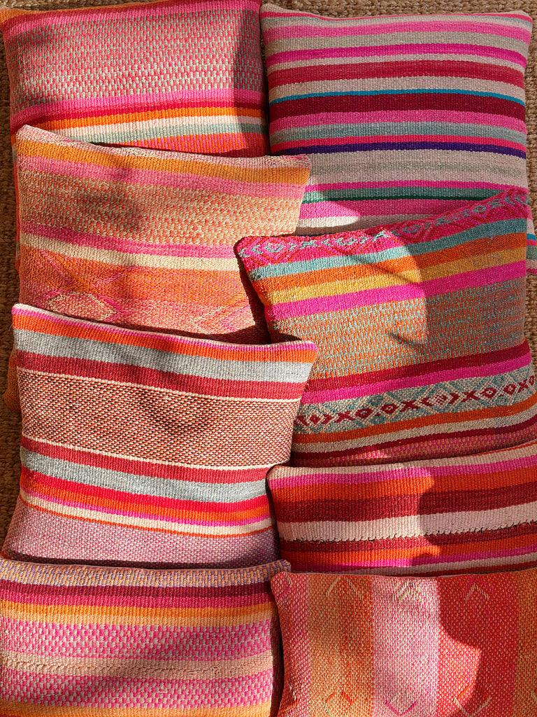 Handwoven Wool Pillow Lumbar