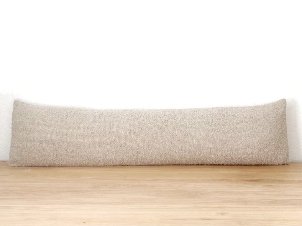 Alpaca Boucle Pillow Long Lumbar - Taupe