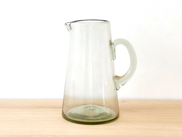 Handblown Recycled Glass Pitcher