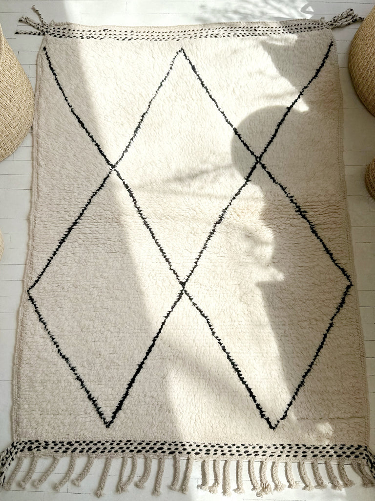 Handknotted Wool Rug - 3'10"W x 5'3"L