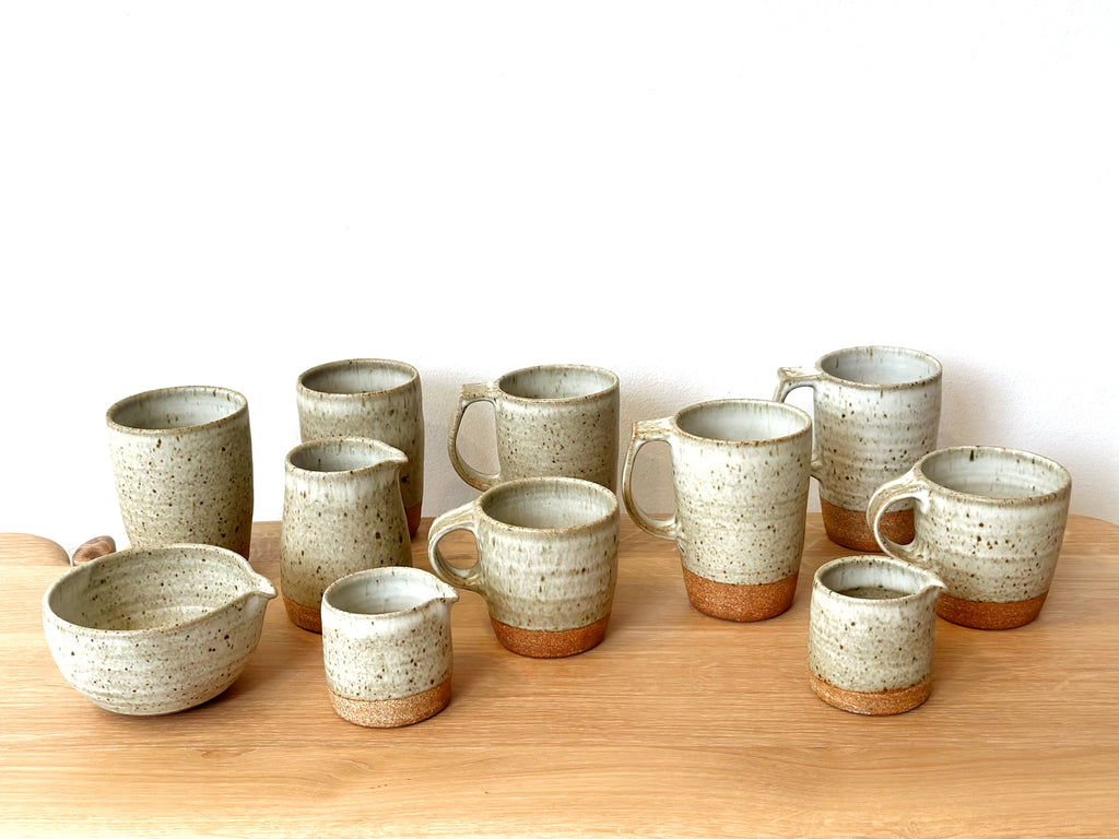 Ceramic Spotty Oatmeal Tall Mug