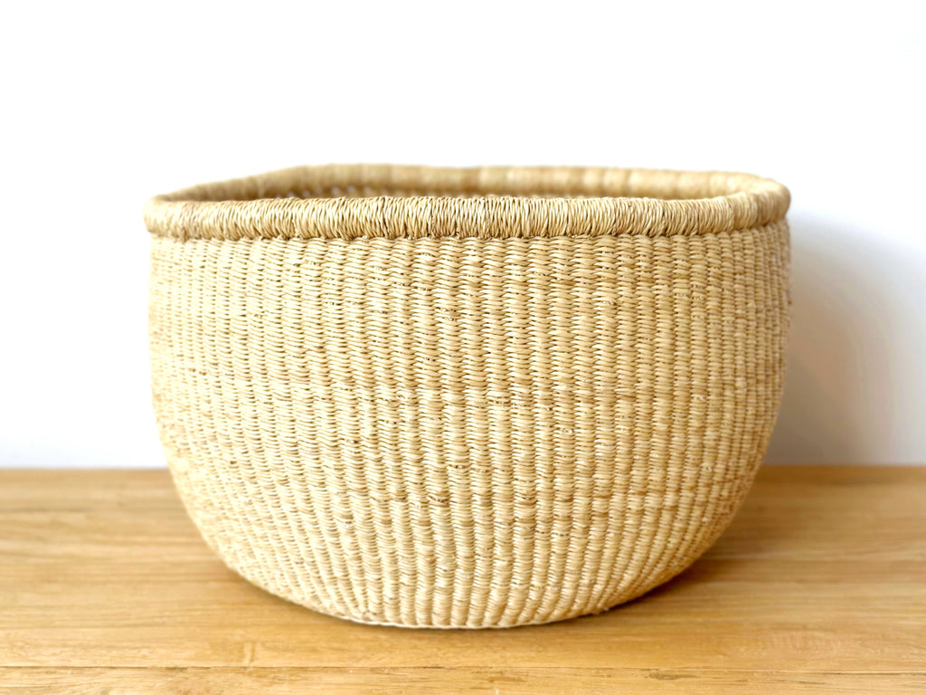 Handwoven Basket Bowl Large