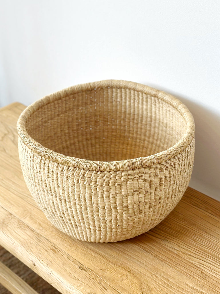Handwoven Basket Bowl Large