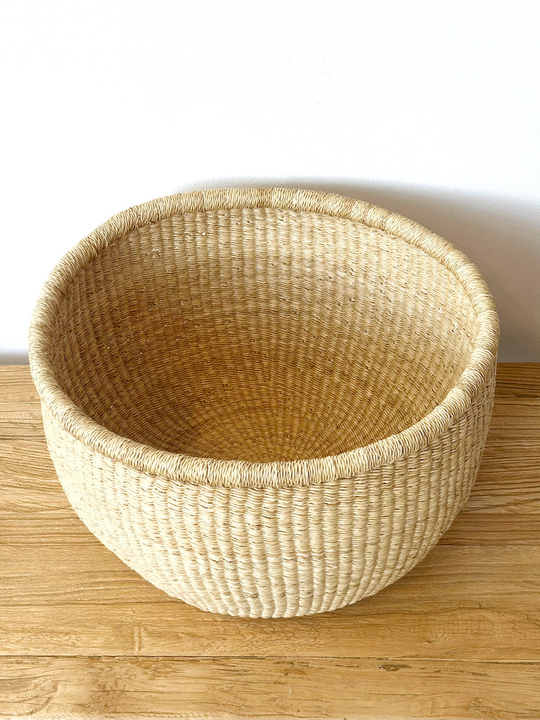 Handwoven Basket Bowl Large