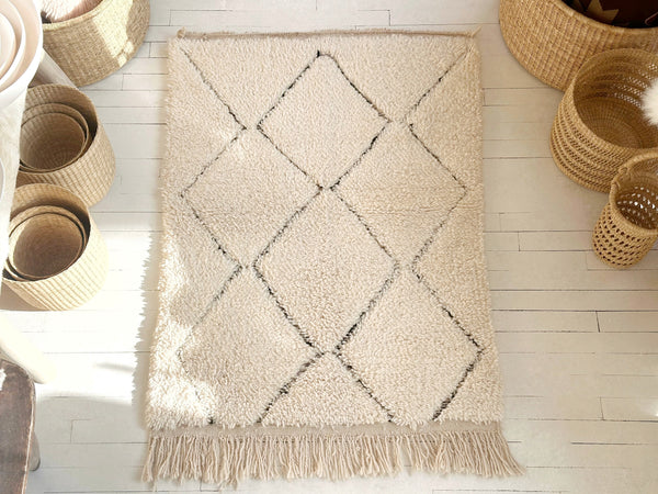 Handknotted Wool Rug - 3'W x 4'L