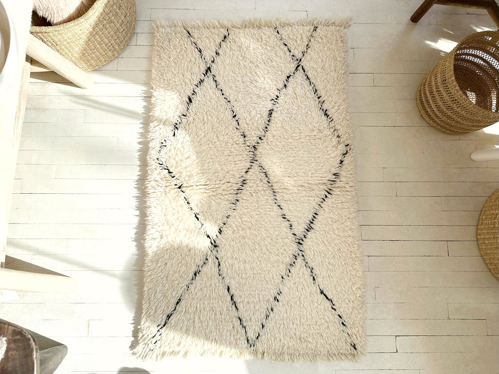 Handknotted Wool Rug - 2'8"W x 4'6"L