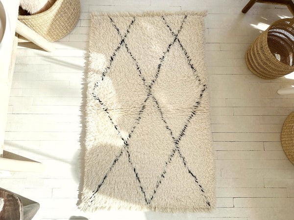 Handknotted Wool Rug - 2'8"W x 4'6"L