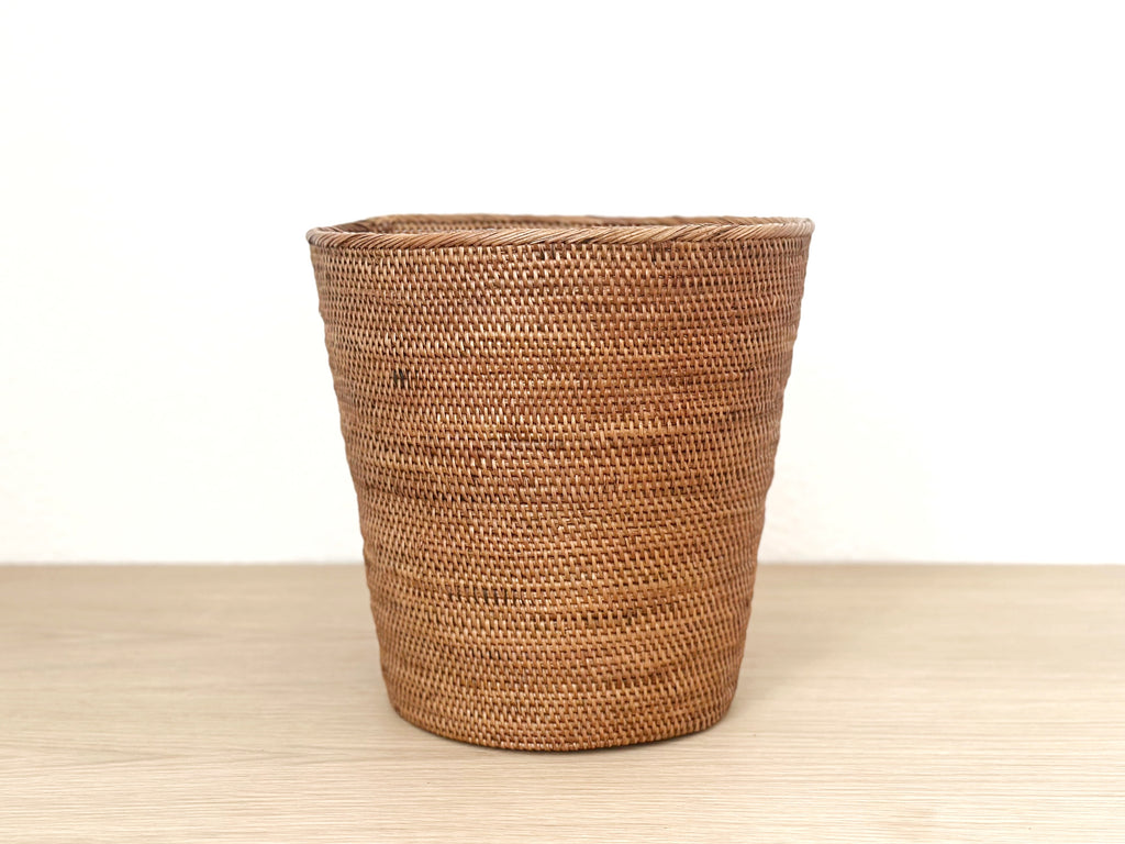 Handwoven Grass Wastebin Basket Small