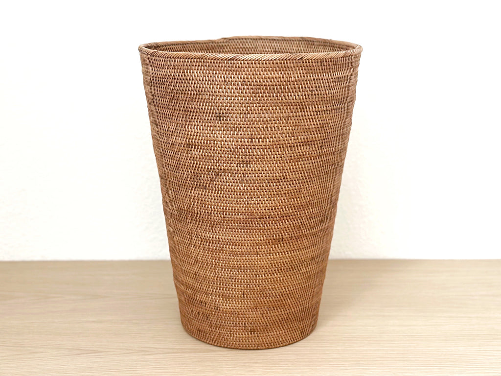 Handwoven Grass Umbrella Basket / Tall Wastebin