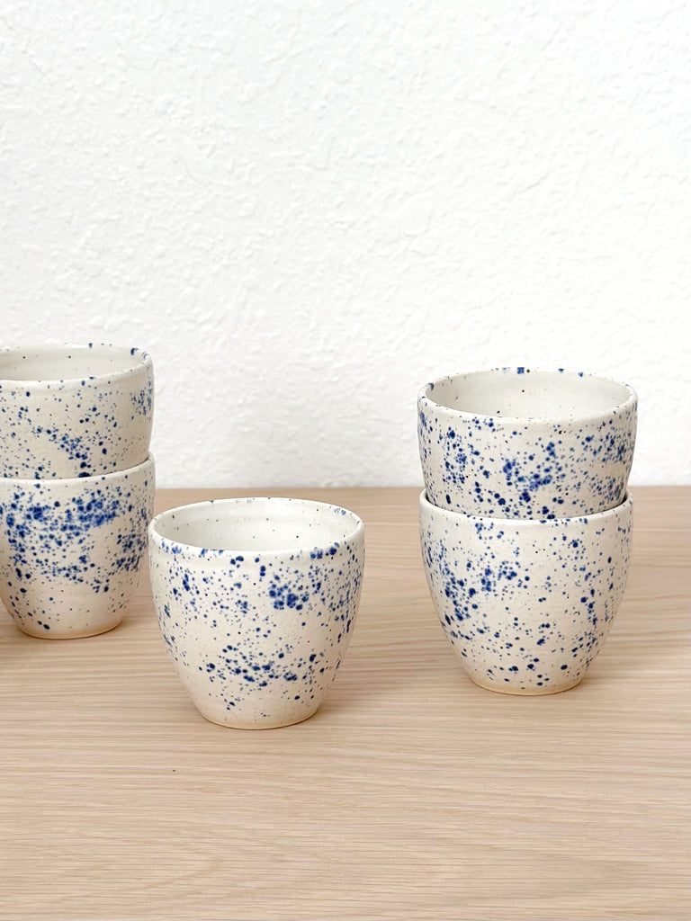 Ceramic Mini Cup - Splatter Blue