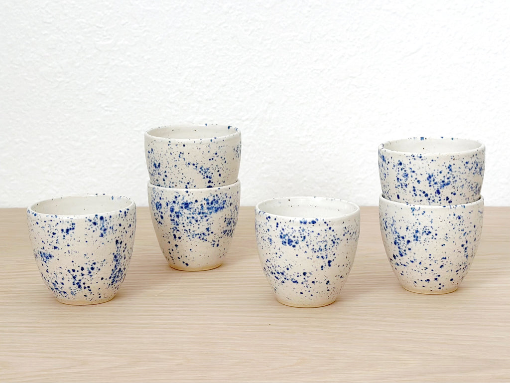 Ceramic Mini Cup - Splatter Blue