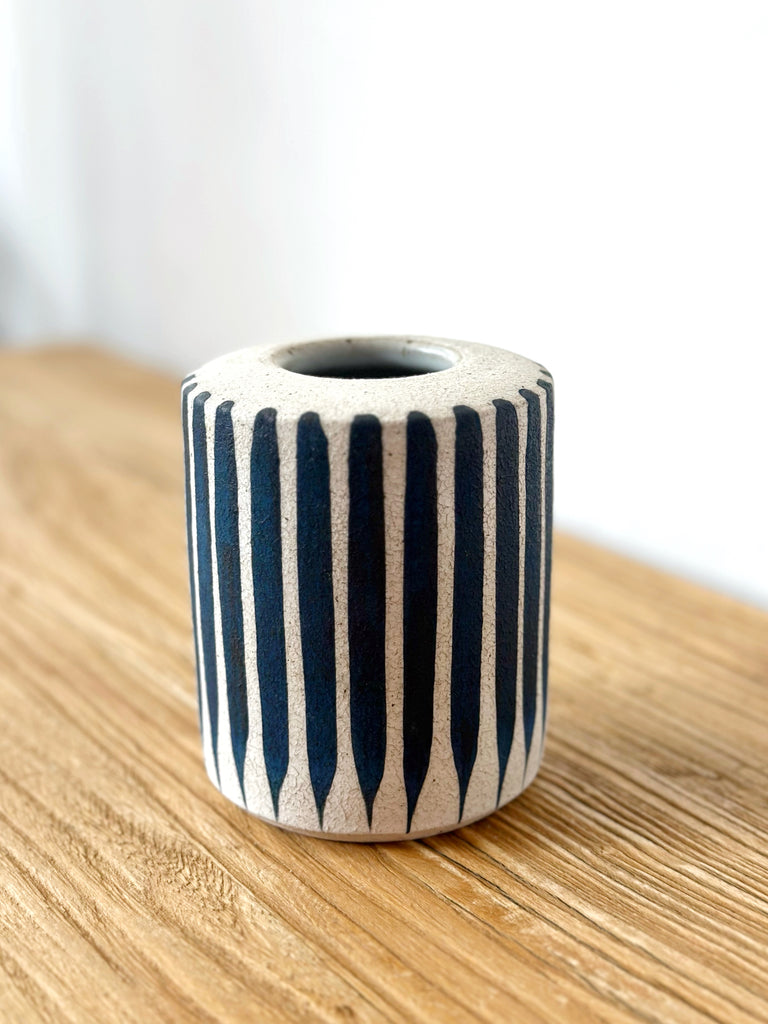 Hand-Painted Ceramic Small Vessel