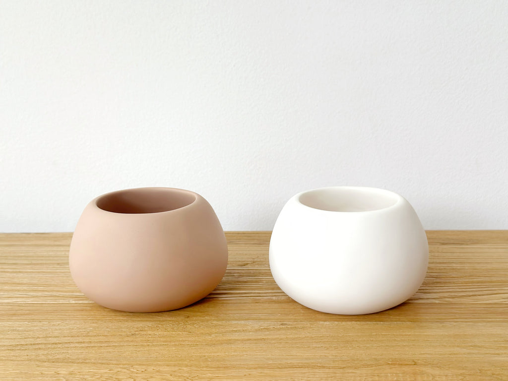 Hand-Sculpted Resin Small Bulbous Vessel