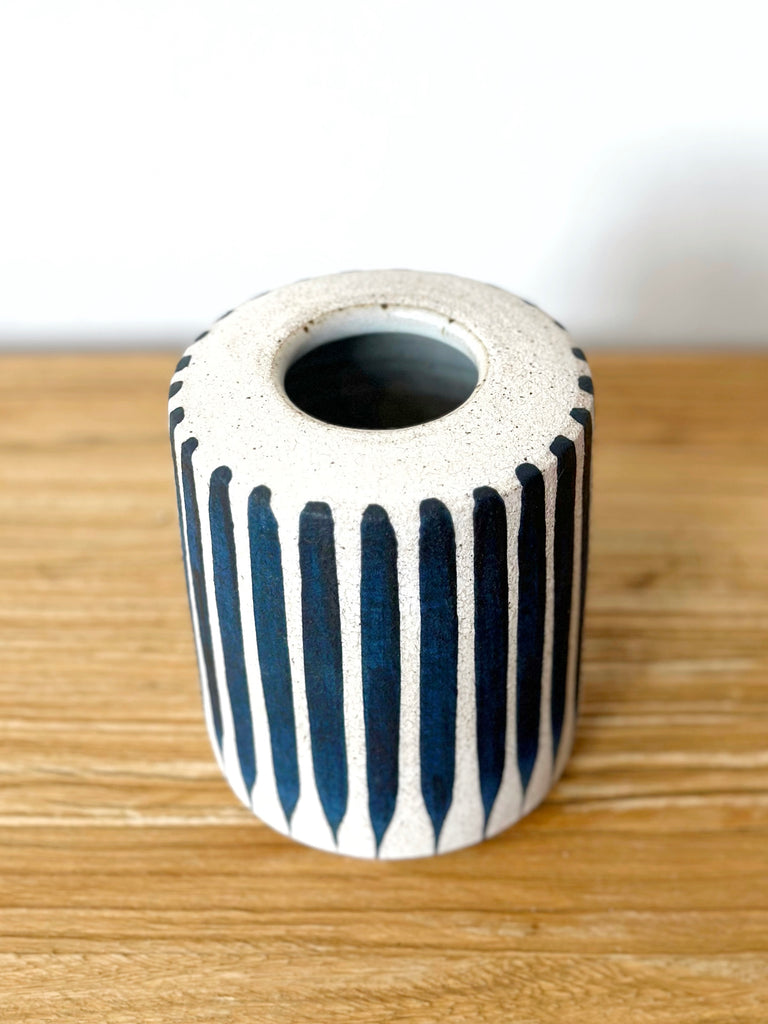 Hand-Painted Ceramic Small Vessel