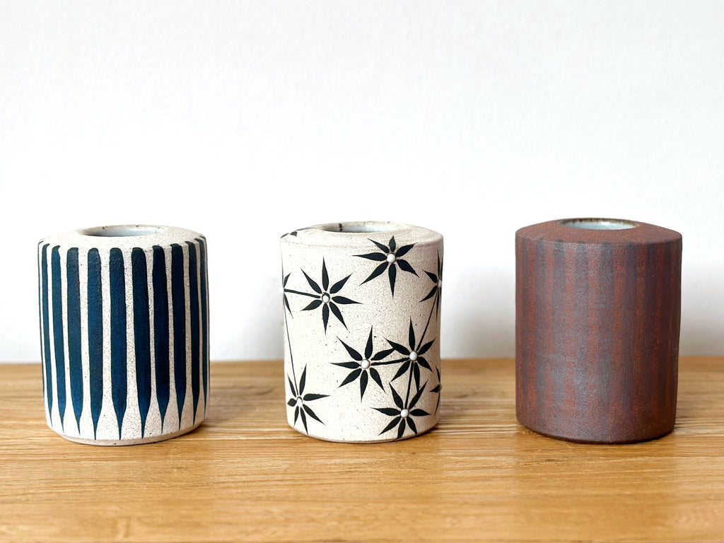 Hand-Painted Ceramic Small Vessel