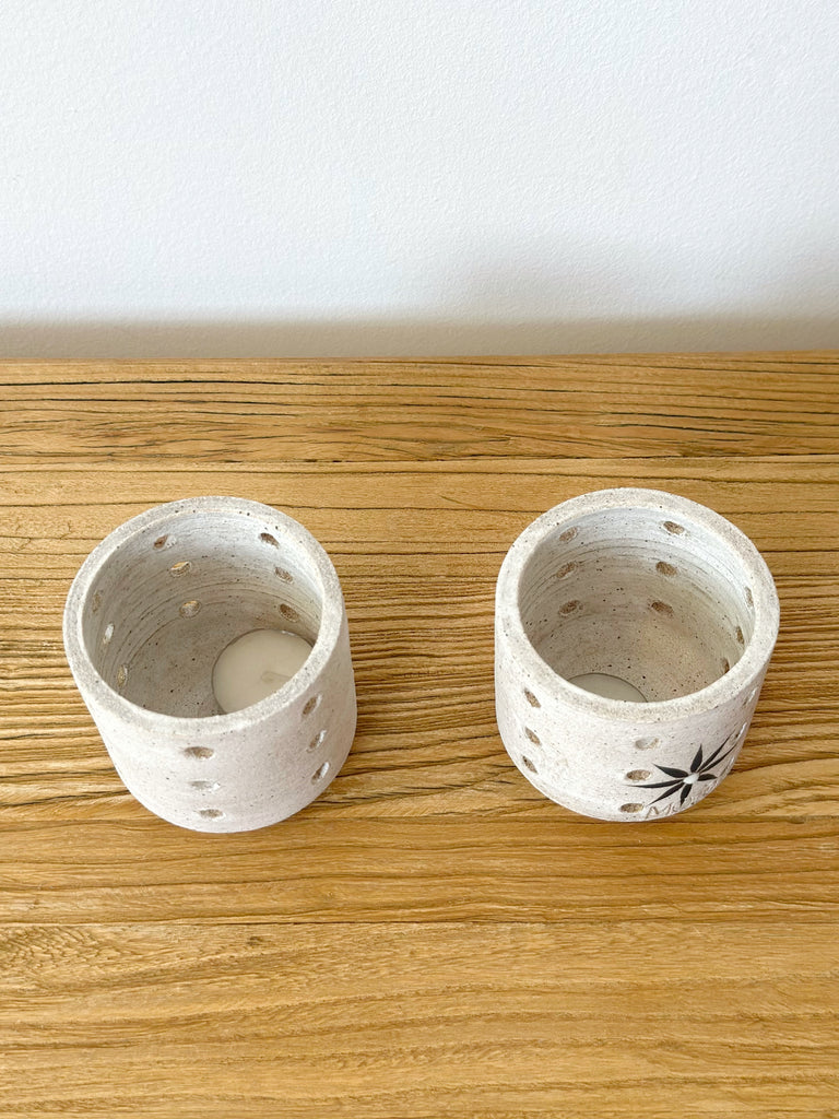 Hand-Painted Ceramic Tealight