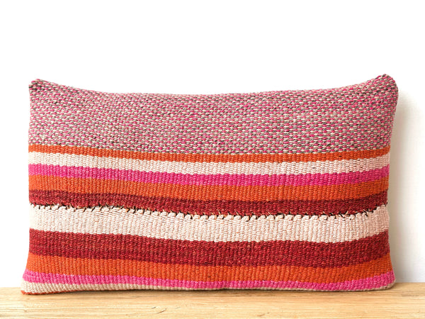 Handwoven Wool Pillow Lumbar