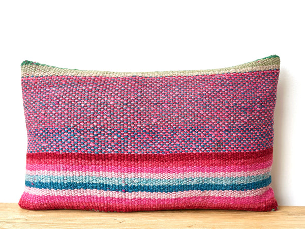 Handwoven Wool Pillow Lumbar