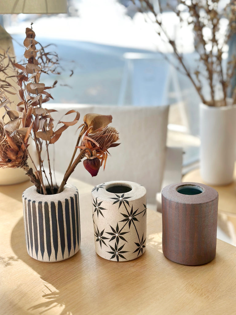 Hand-Painted Ceramic Small Vessel