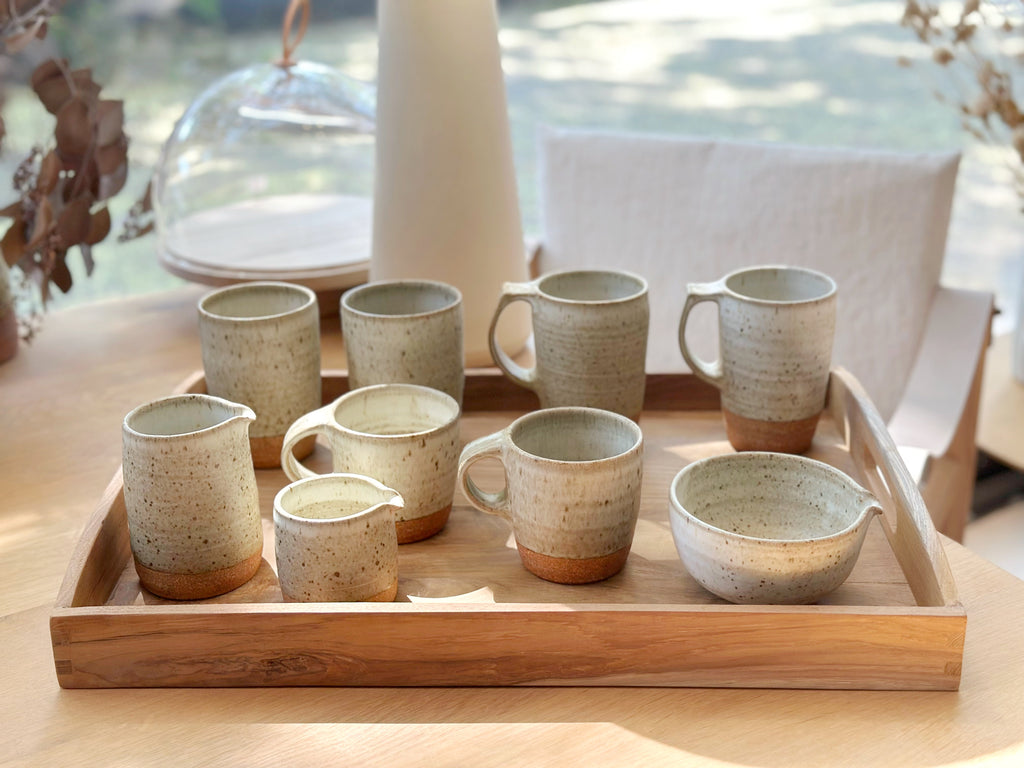 Ceramic Spotty Oatmeal Tall Mug