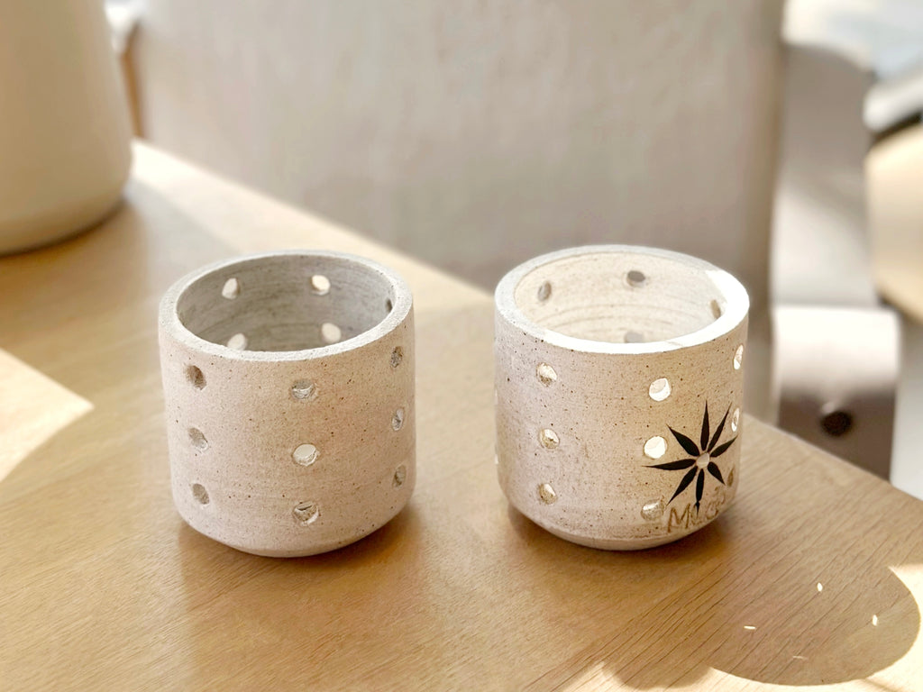 Hand-Painted Ceramic Tealight