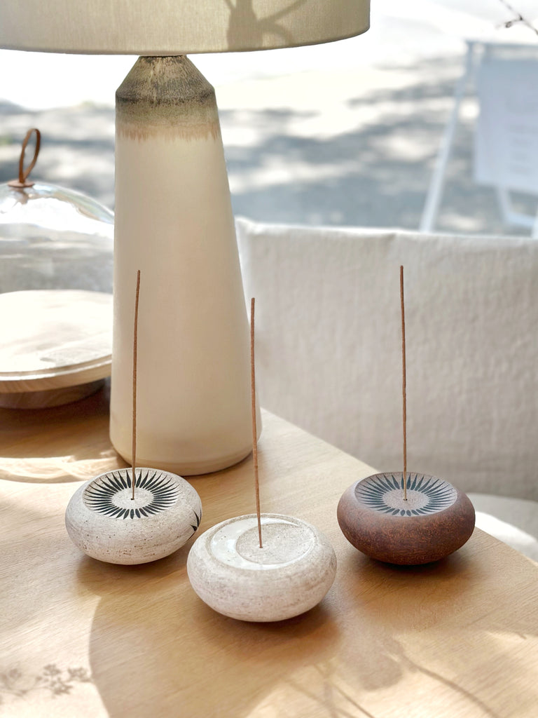 Hand-Painted Ceramic Incense Holder