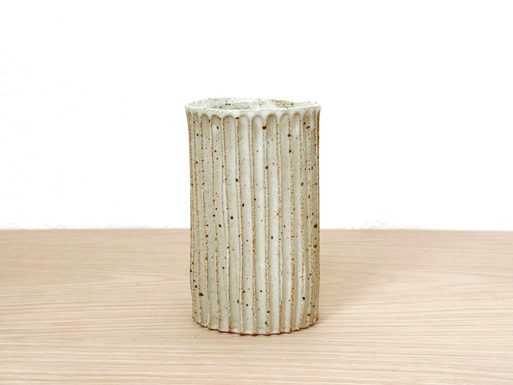 Ceramic Carved Tall Tumbler / Vase