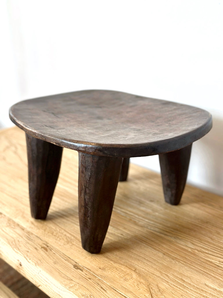 Handcarved Vintage African Small Stool