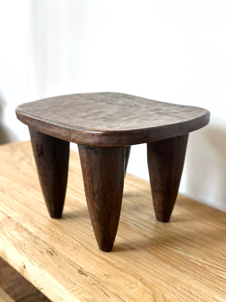 Handcarved Vintage African Small Stool