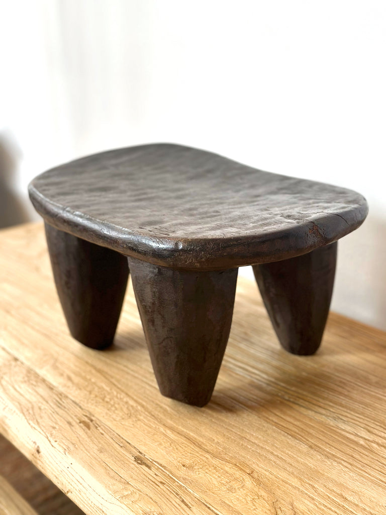 Handcarved Vintage African Small Stool