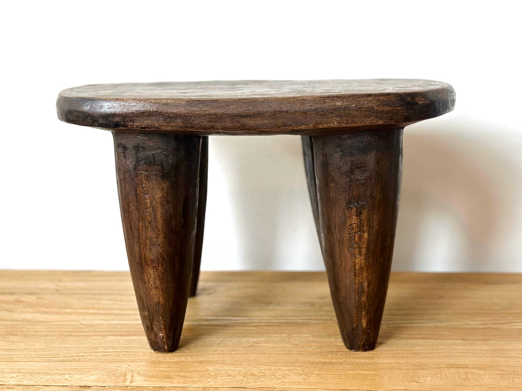Handcarved Vintage African Small Stool
