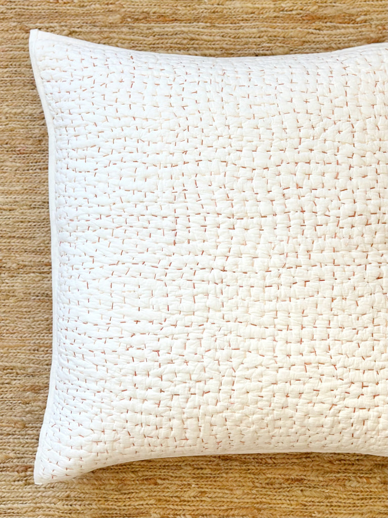 Handstitched Organic Cotton Quilt Pillow
