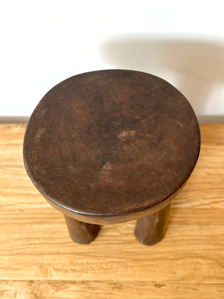Handcarved Vintage African Short Stool