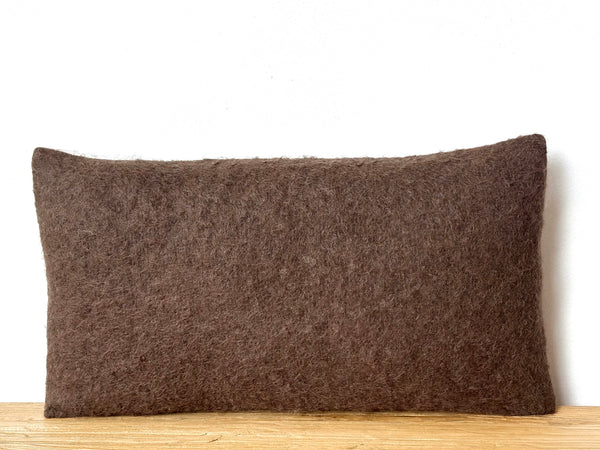 Alpaca Boucle Pillow Lumbar - Brown