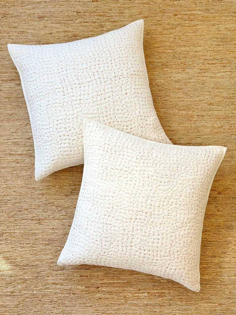 Handstitched Organic Cotton Quilt Pillow