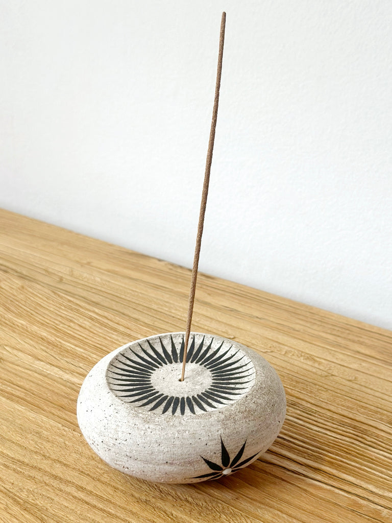 Hand-Painted Ceramic Incense Holder
