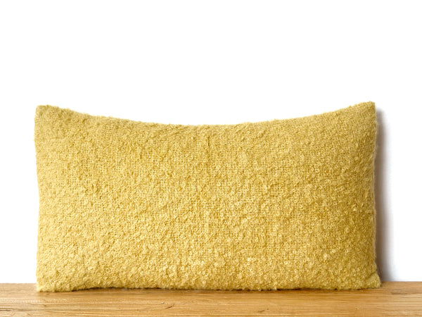 Alpaca Boucle Pillow Lumbar - Yellow